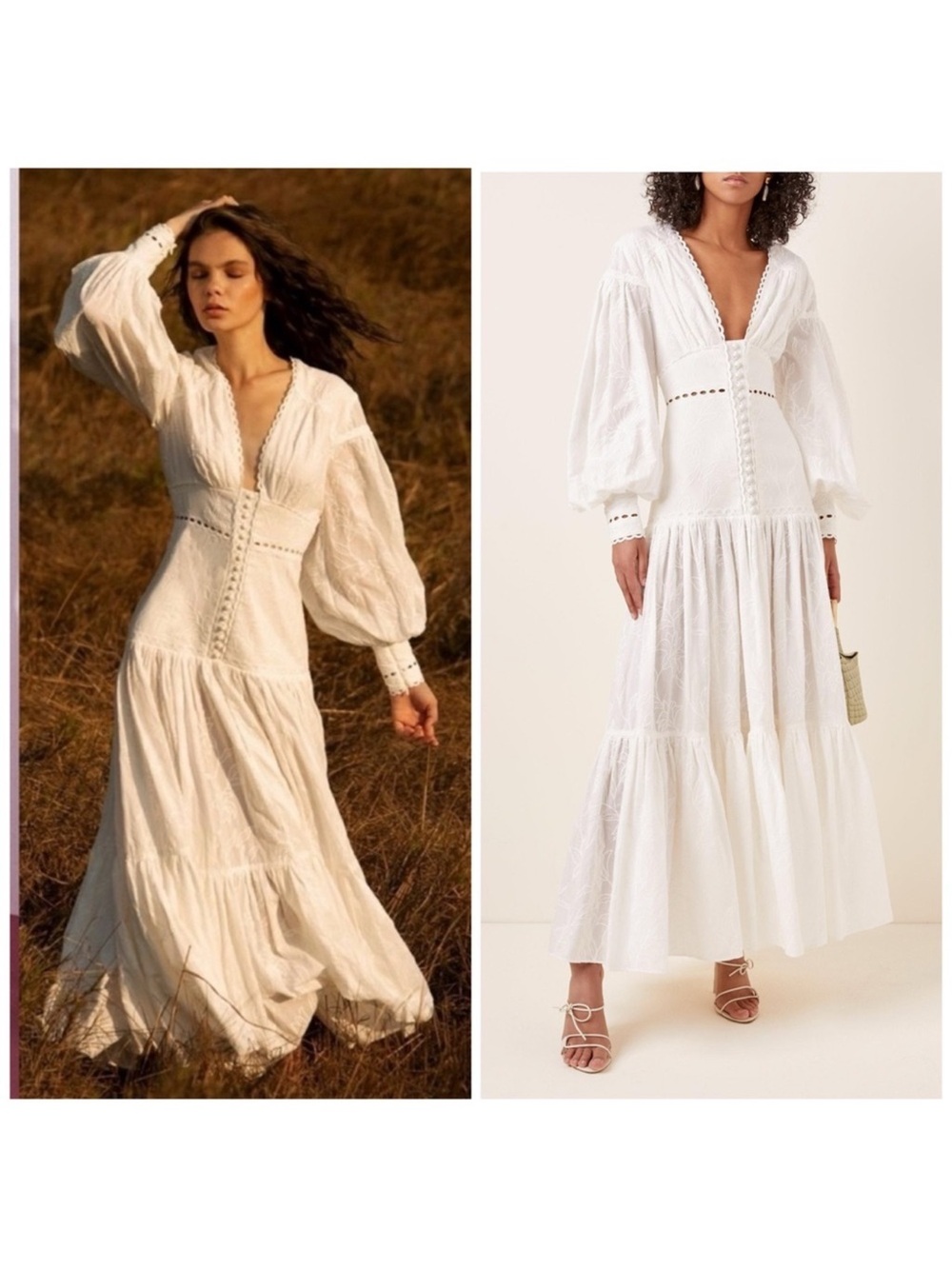 ACLER Women's Hender Cotton-eyelet Maxi Dress In ivory Size 4 New With Tags​​